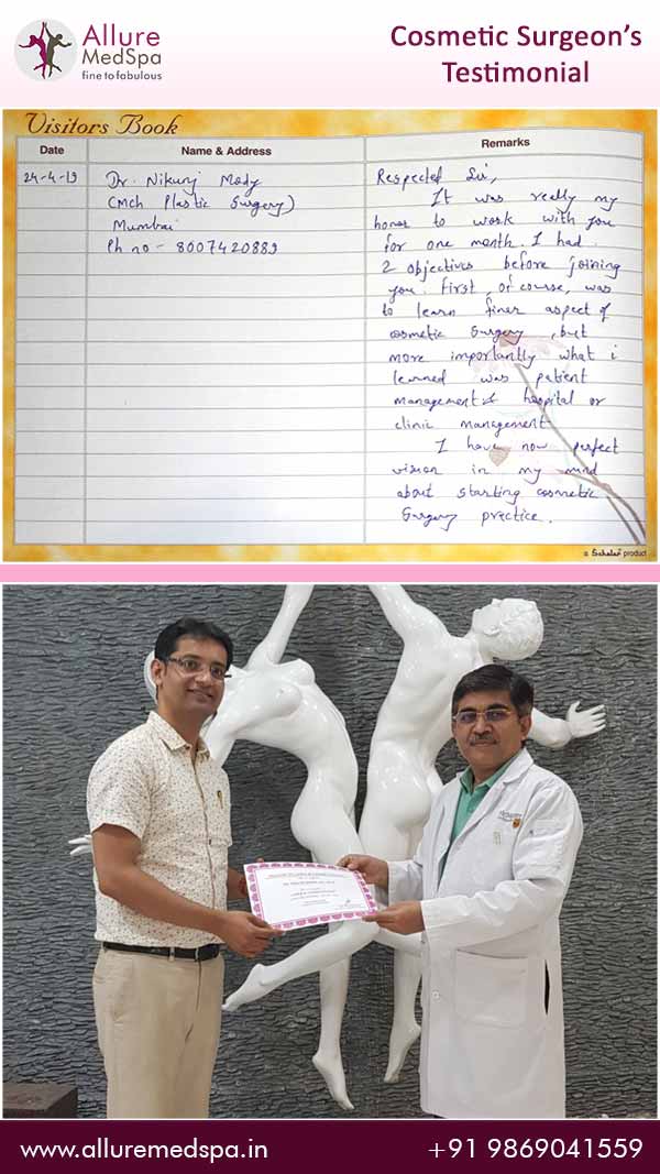 Dr. Nikunj Mody Cosmetic Surgeon from Mumbai and His Testimonials
