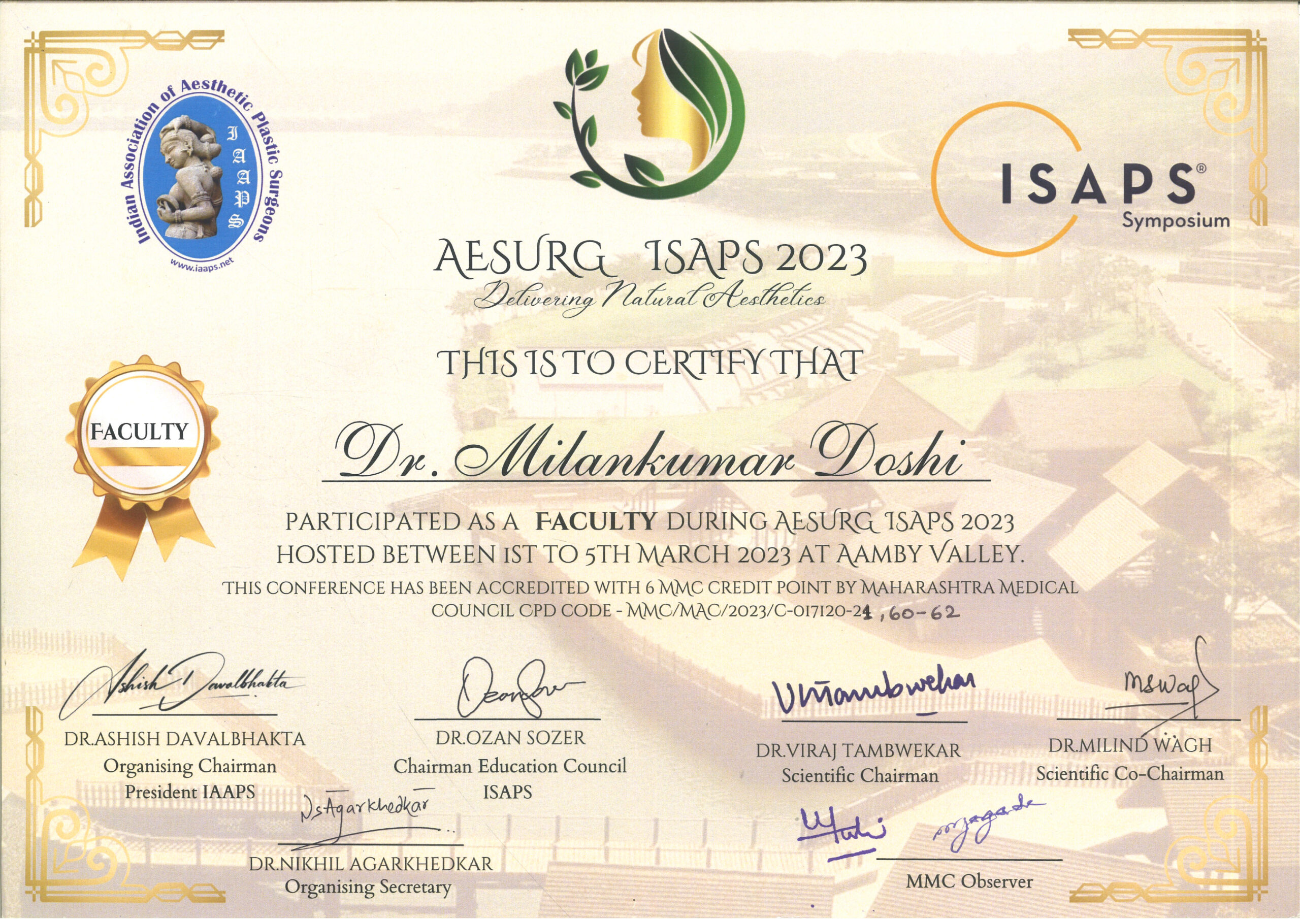 AESURG ISAPS 2023, 1st to 5th March 2023 at Aamby Valley