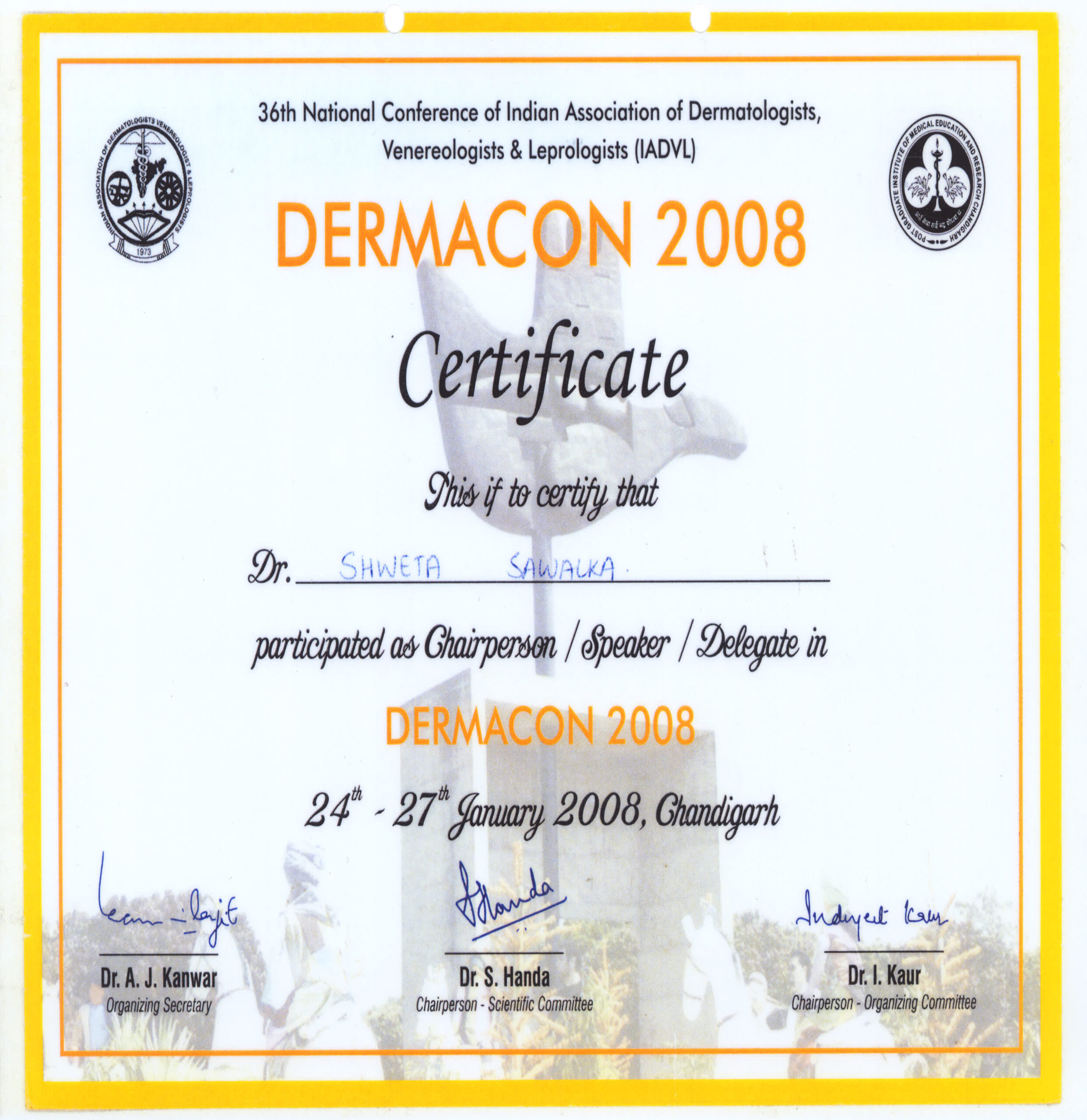 World Congress of Cosmetic Dermatology (WCOCD) 2008